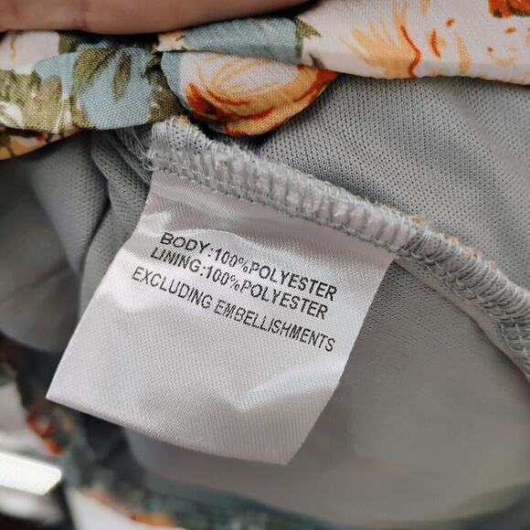HELLO MOLLY Basque Country Mini Dress Sage size Small - Picture 13 of 14